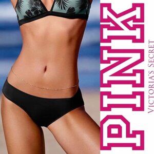 Victoria's Secret PINK | Solid Black Bikini Bottoms | Size Small